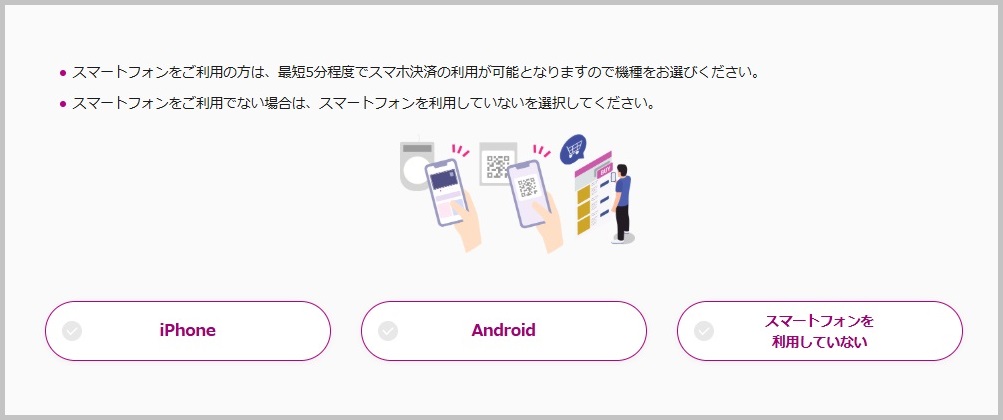 マルエツカード申請、スマホ
